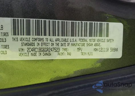 2016 Chrysler Town & Country Touring from USA, damaged, VIN 2C4RC1BG6GR247523